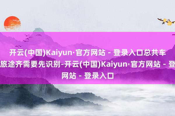 开云(中国)Kaiyun·官方网站 - 登录入口总共车谈线、